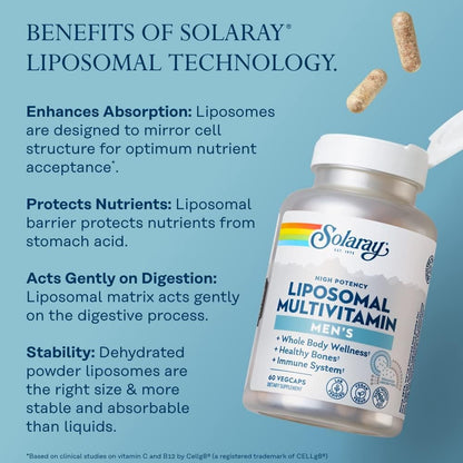 Solaray Liposomal Multivitamin Men's 60 Cápsulas-4