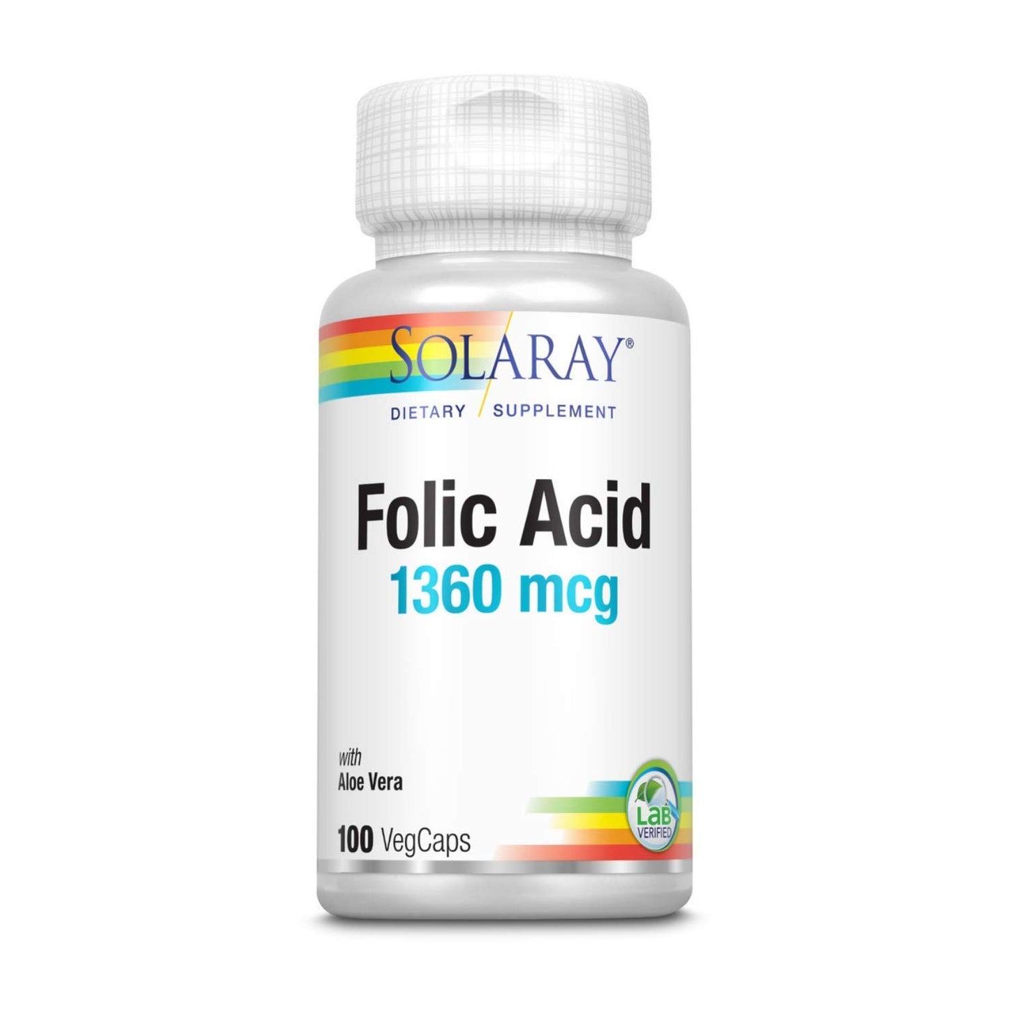 Solaray Acido Fólico 800 mcg 100 Cápsulas-1