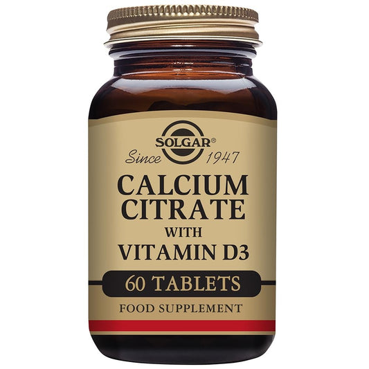 Solgar Citrato de Calcio con Vitamina D3 60 Comprimidos-1