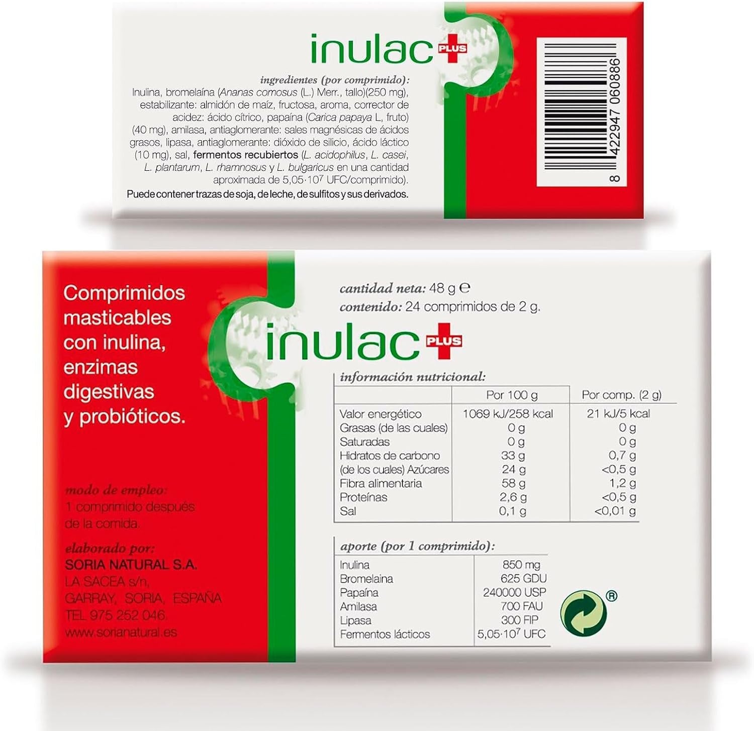 Soria Natural Inulac Plus 30 Tabletas-7