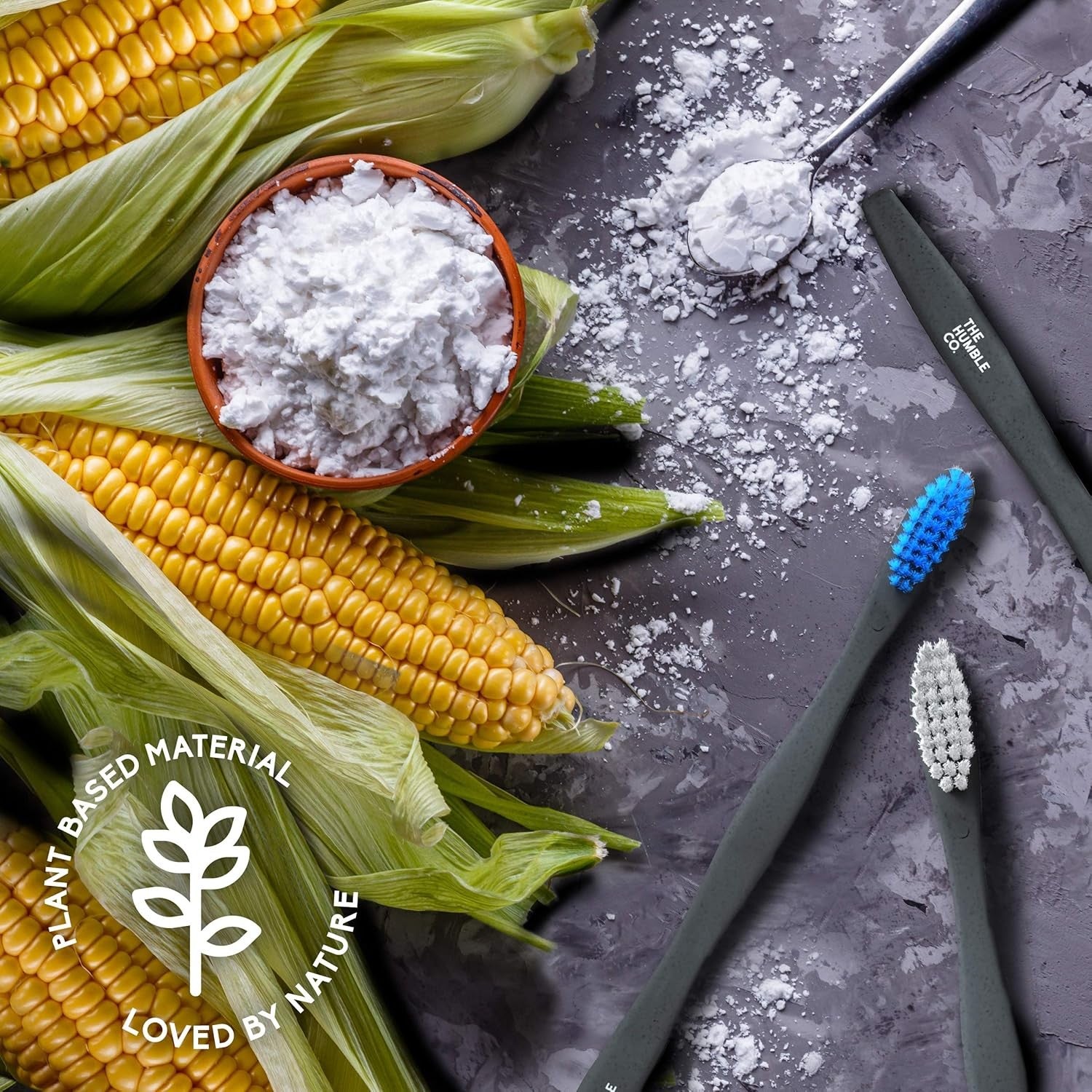 The Humble Co Cepillo Dientes Base Plantas Azul Morado 2 Unidades-6