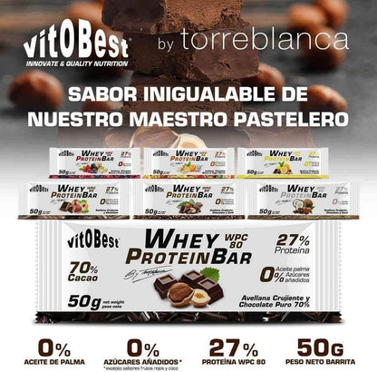 Vitobest Barrita Whey Protein Avellana Chocolate 20 Unidades-5