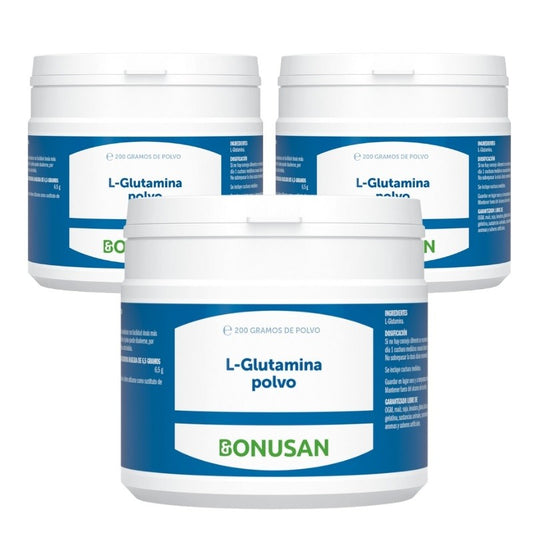 Bonusan L-Glutamina Polvo【PACK OFERTA 】3x200gr-1
