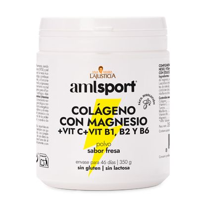 Ana María Lajusticia Colágeno con Magnesio + Vit. C, B1, B2, B6 Sabor Fresa 350 g