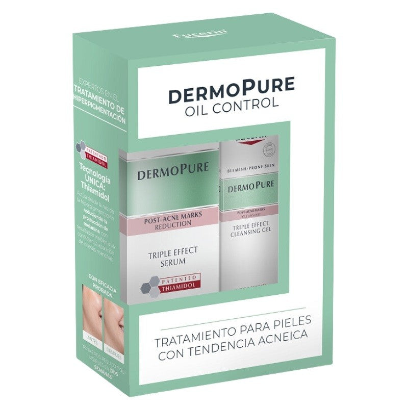 EUCERIN Dermopure Sérum Triple Efecto 40ml + Gel Limpiador Concentrado Triple Efecto 75ml【Pack Navidad】-1