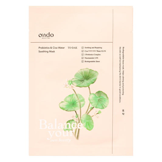 Ondo Beauty 36.5 Probiotics & Cica Water Soothing Mask To-Dak 25g-1