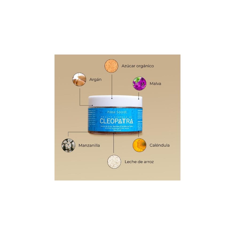 Alma Secret Cleopatra Exfoliante con Leche de Arroz, Sándalo y Vainilla 250 ml-4