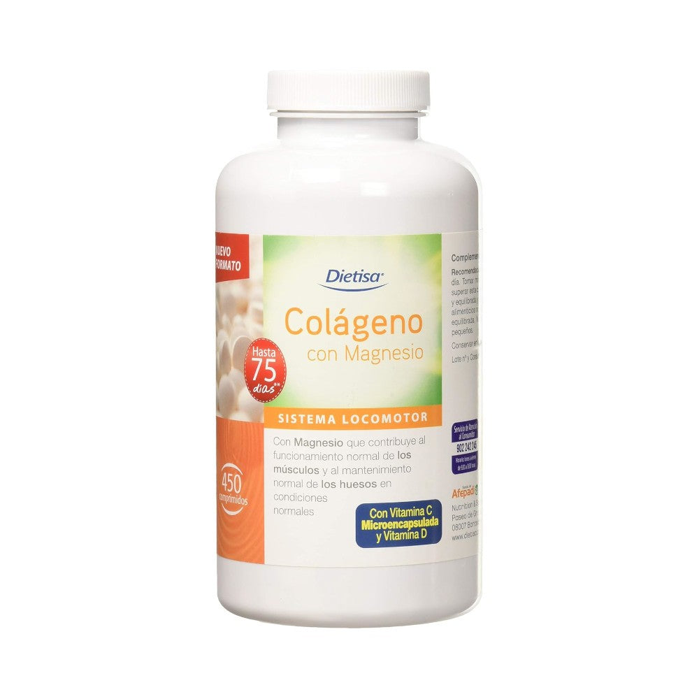 Dietisa Colágeno + Magnesio + Vitamina C + Vitamina D 450 Comprimidos-1
