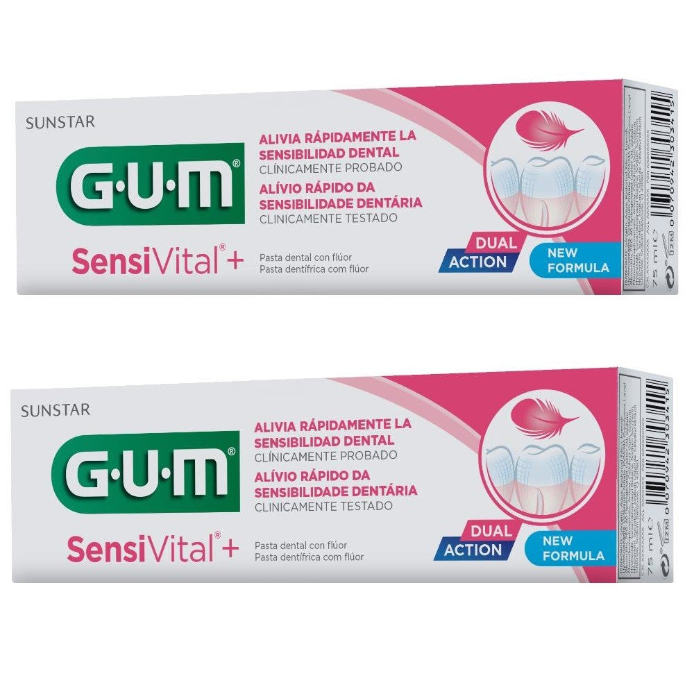 Gum Sensivital+ Gel Dentífrico Duplo 2x75 ml-2