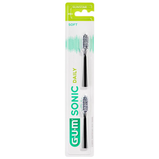 Gum Sonic Daily Recambios Cepillo Negro 2 Cabezales-1