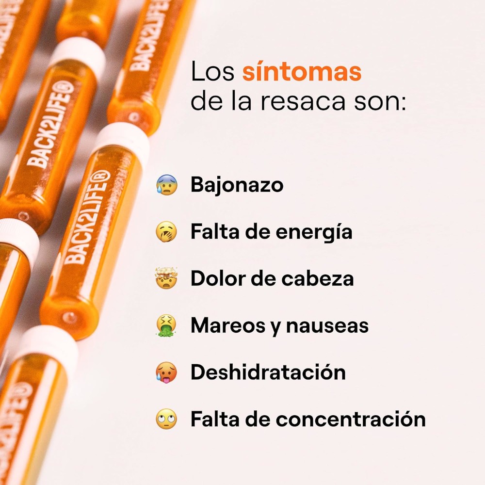Back2Life Multivitamínico Anti Resaca 25mlx5 unidades-3