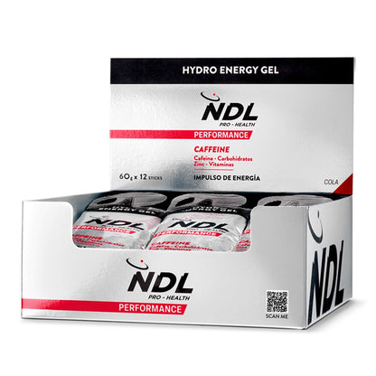 NDL Pro-Health Performance Pack Gel Energético con Cafeína Sabor Cola 12x60 g-1