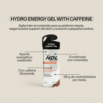 NDL Pro-Health Performance Pack Gel Energético con Cafeína Sabor Cola 12x60 g-4