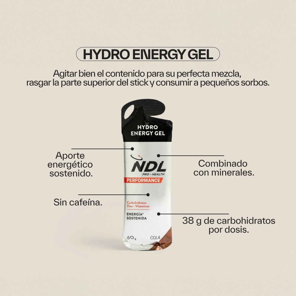 NDL Pro-Health Performance Pack Gel Energético sin Cafeína Sabor Cola 12x60 g-4