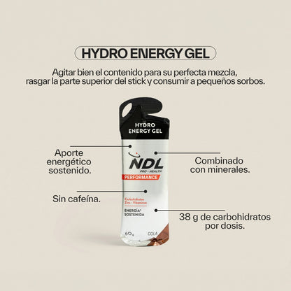 NDL Pro-Health Performance Pack Gel Energético sin Cafeína Sabor Cola 12x60 g-4