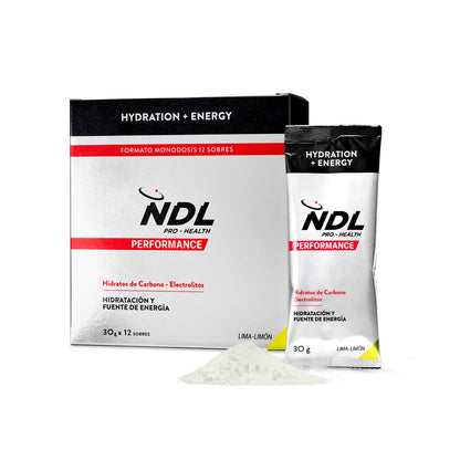 NDL Pro-Health Performance Pack Hidratación y Energía Lima-Limón 12x30 g-1