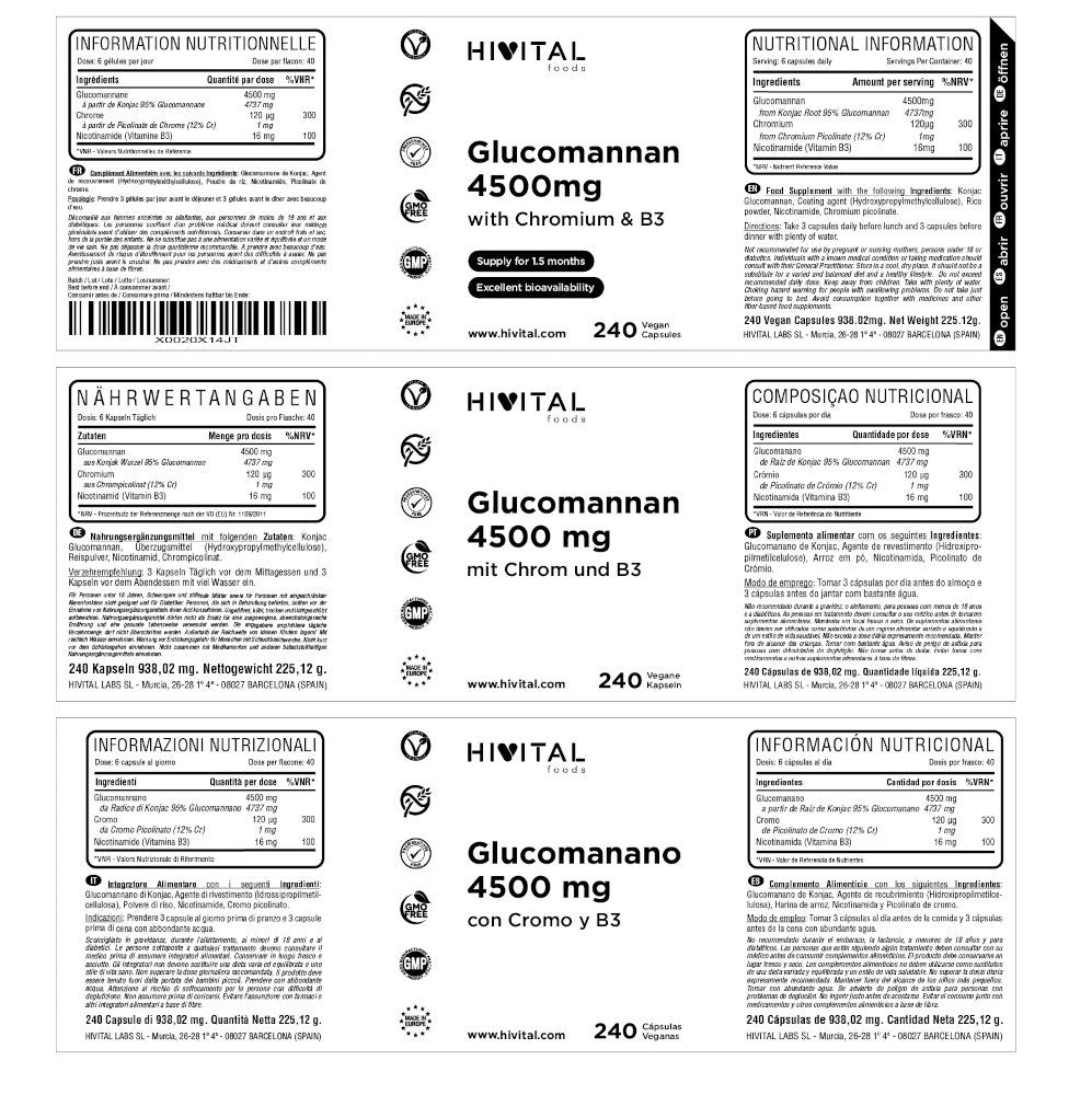 Hivital Glucomanano 4500 mg 240 Cápsulas-2