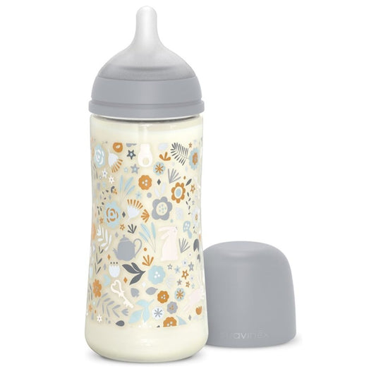 SUAVINEX Biberón Wonderland +6m Silicona SX Pro Fisiológica 360ml Azul-1