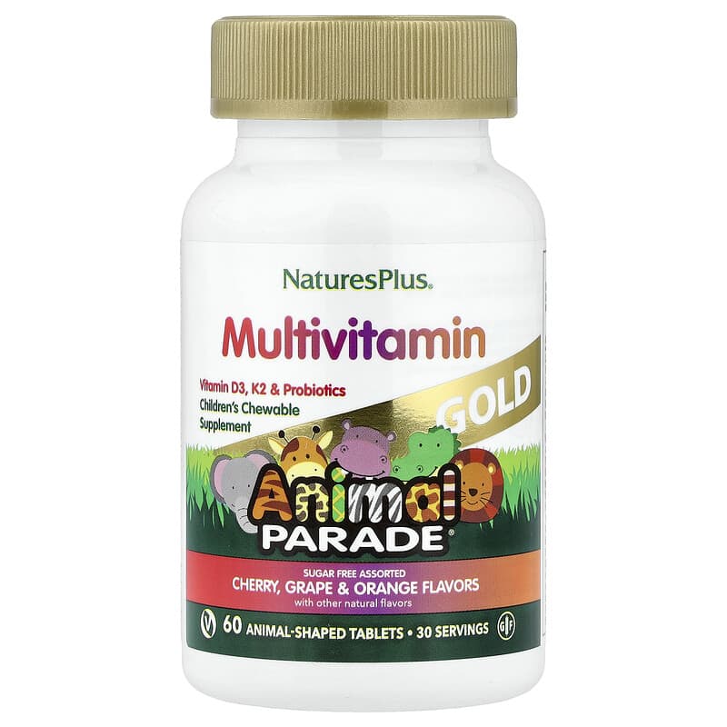 Natures Plus Animal Parade Multivitamínico Naranja 60 Comprimidos Masticables