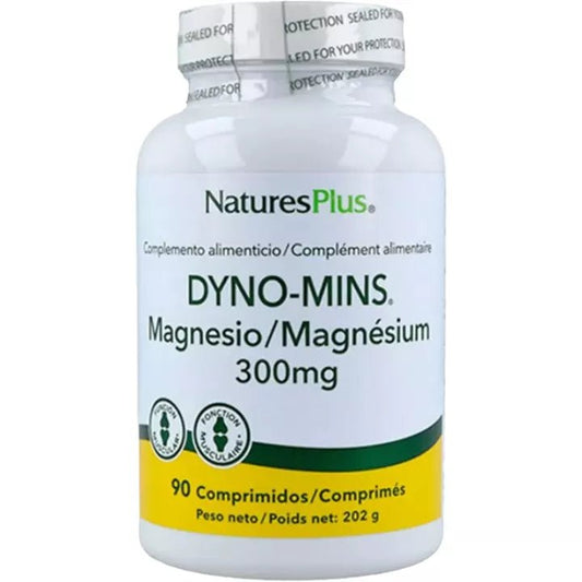 Natures Plus Dyno-Mins Magnesio 300 mg. 90 Comprimidos