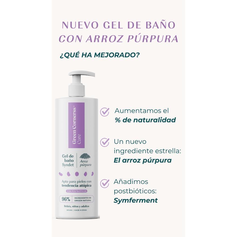 Green Cornerss Care Gel de Baño Arroz Púrpura 400 ml-2