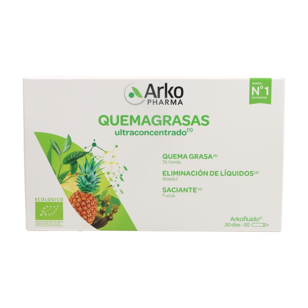 ARKOPHARMA Arkofluido Quemagrasas BIO 20 ampollas bebibles-1