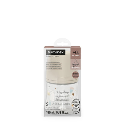 SUAVINEX Biberón Premium Wonderland +0m Silicona SX Pro Fisiológica 150ml (Conejo Blanco)-2