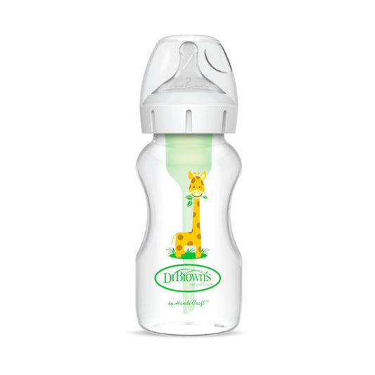 Dr. BROWN'S OPTIONS+ Biberon 270ML Col Large Débit Naturel Blanc