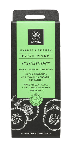 Apivita Mascarilla Facial Hidratante Intensiva Cucumber 2x8ML-1