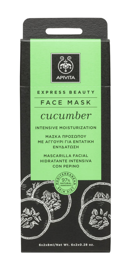 Apivita Mascarilla Facial Hidratante Intensiva Cucumber 2x8ML-1