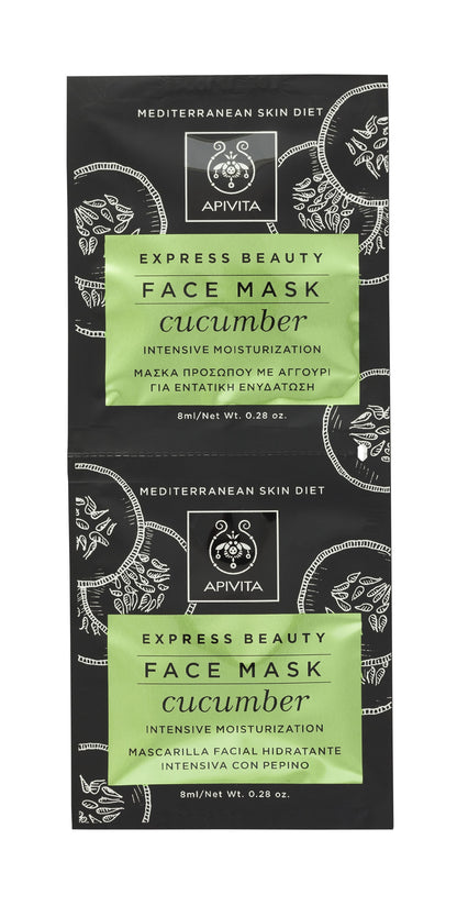 Apivita Mascarilla Facial Hidratante Intensiva Cucumber 2x8ML-2