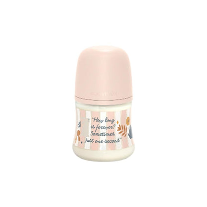 SUAVINEX Biberón Premium Wonderland +0m Silicona SX Pro Fisiológica 150ml Conejo Rosa Rayas-1