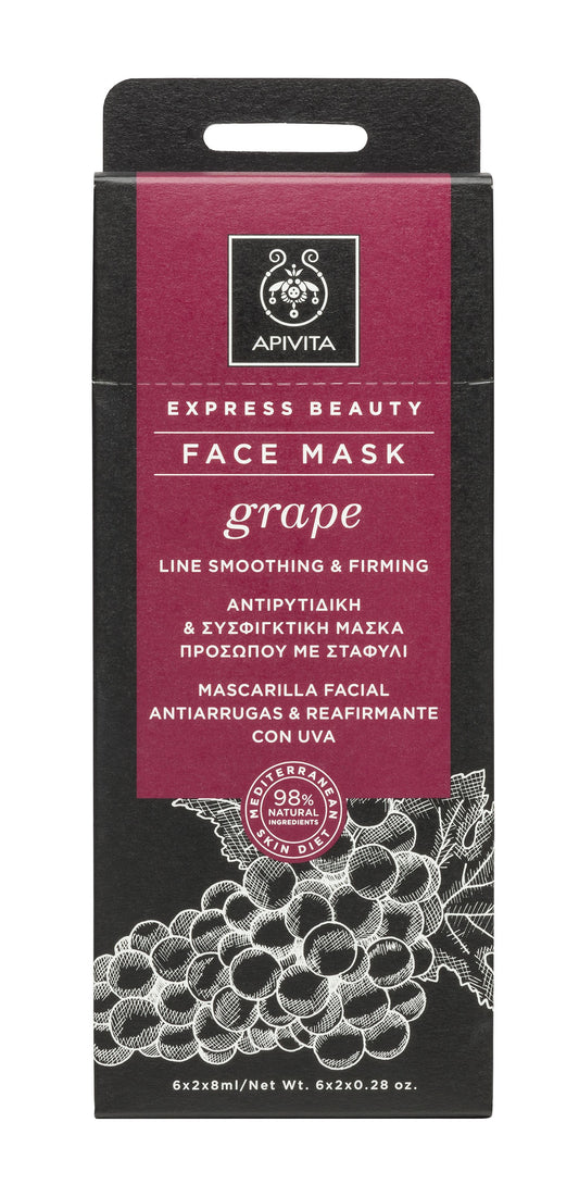 Apivita Mascarilla Facial Grape Antiarrugas & Reafirmante 2x8ML-1