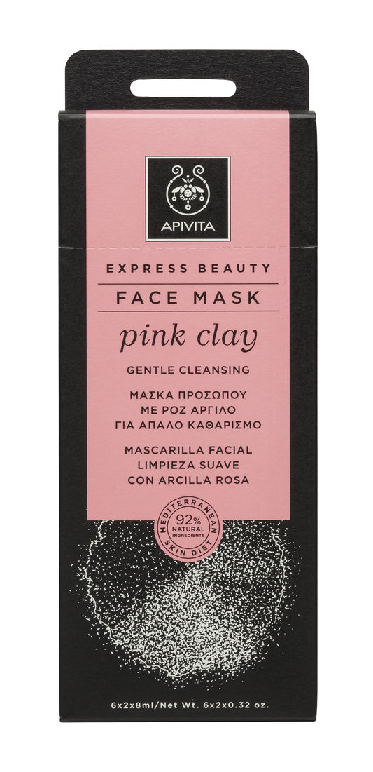 Apivita Mascarilla Facial Limpieza Suave Pink Clay 2x8ML-1