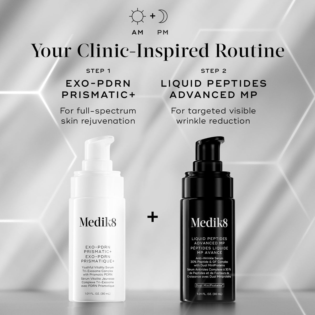 Medik8 Firm Favourites: Liquid Peptides Advanced 30 ml + Exo-PDRN Prismatic+ 30 ml