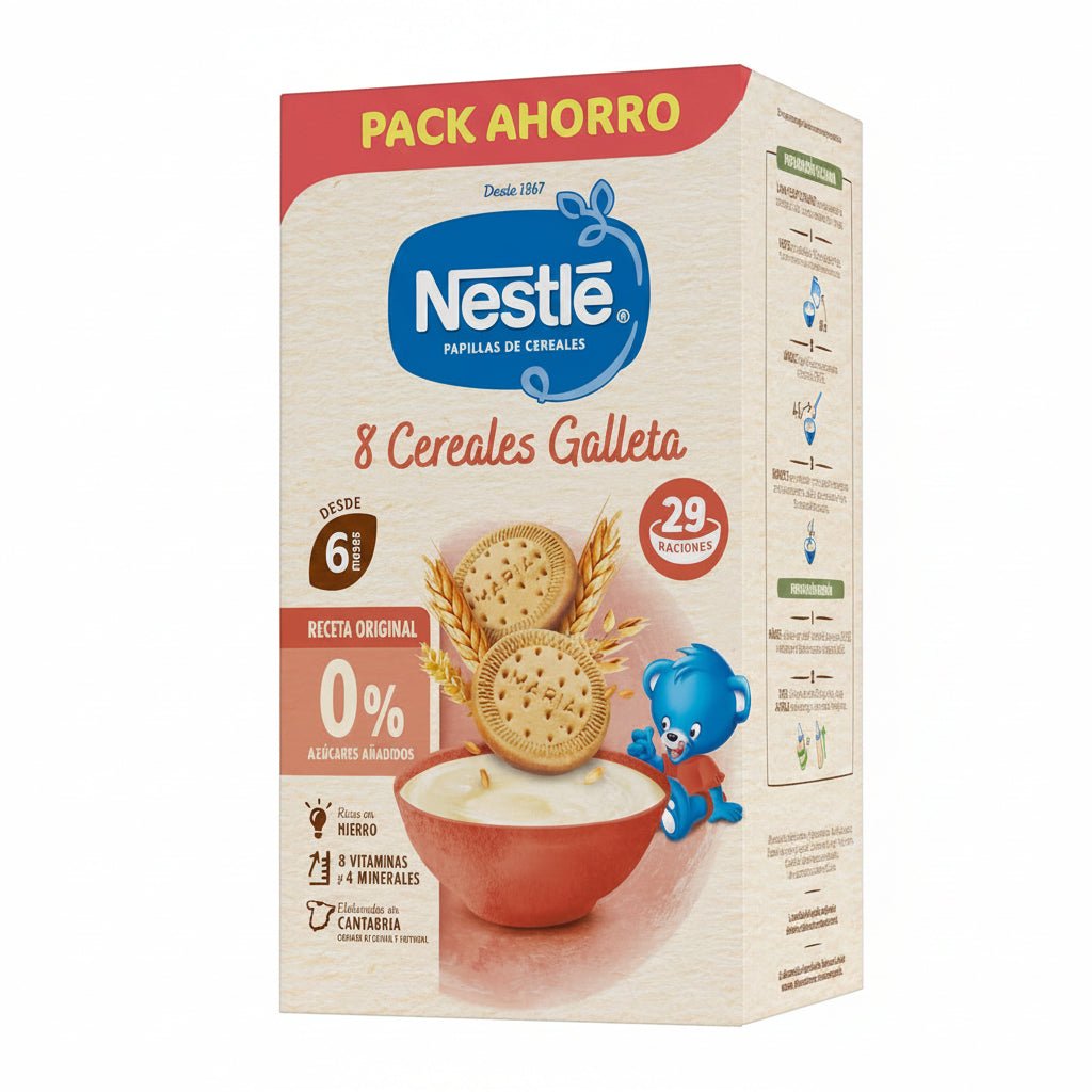 NESTLÉ Papilla 8 Cereales con Galleta María +6 meses 725 g