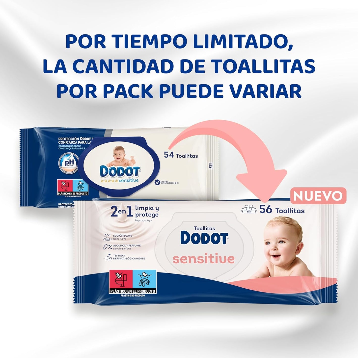DODOT Sensitive Baby Feuchttücher 56 Tücher