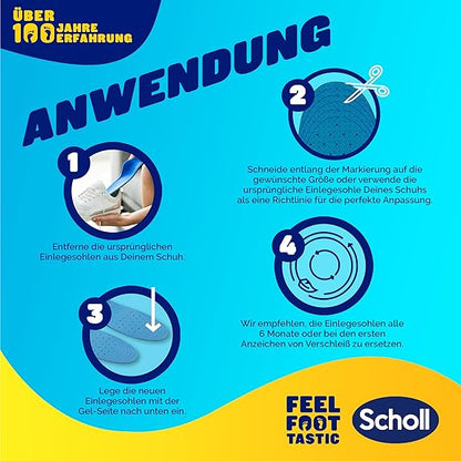 SCHOLL Professional Gel Activ Semelle intérieure pour hommes Taille 40 - 46,5