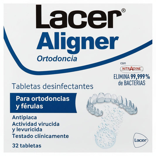 Lacer Aligner compresse effervescenti disinfettanti per allineatori 32 pezzi