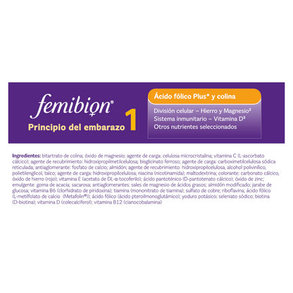 FEMIBION 1 Principio del Embarazo Duplo 2x28 Comprimidos (8 semanas)-2