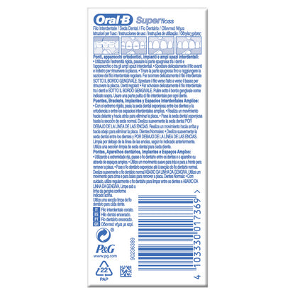 ORAL-B Superfloss Seda Dental Sin Cera 50 Hebras-5