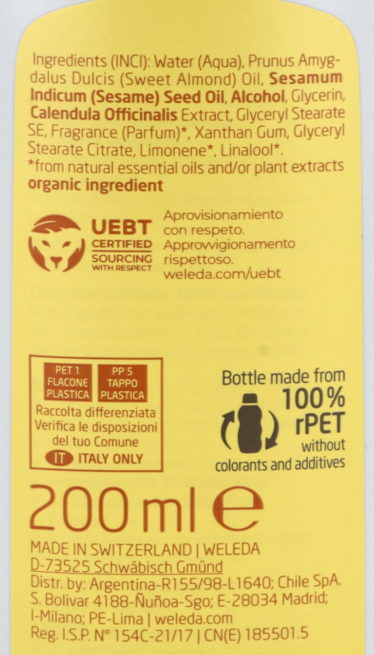 WELEDA Crema de Baño de Caléndula Bebé 200ml-3