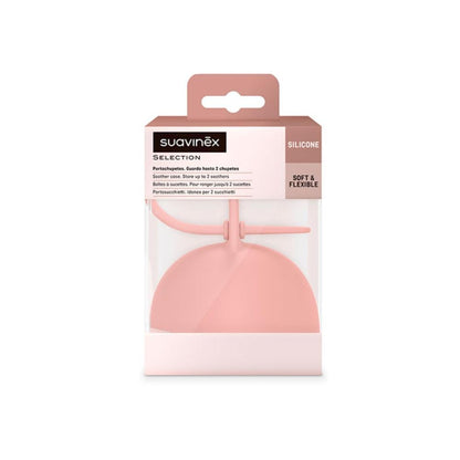 SUAVINEX Portachupetes de Silicona Rosa 1 ud-2