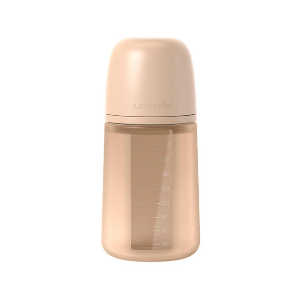 SUAVINEX Biberón Silicona Tetina SX Pro Flujo Medio Beige 240 ml-1