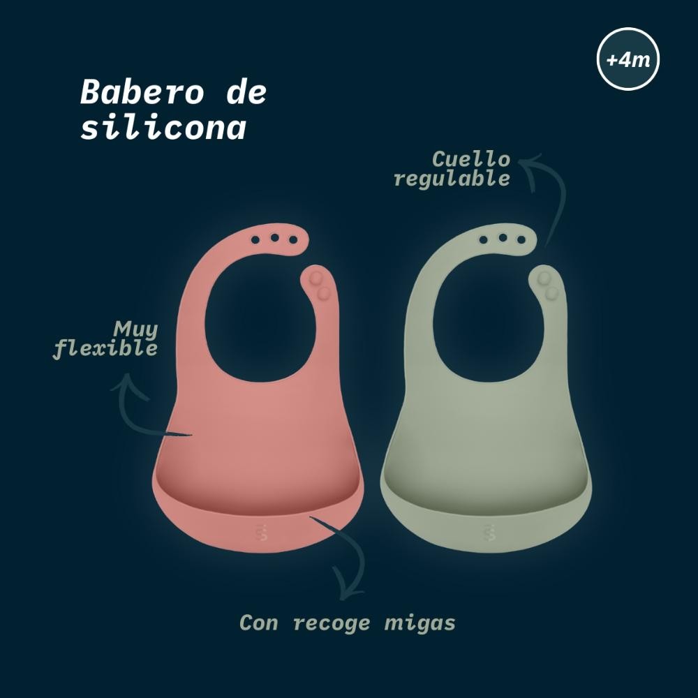 SUAVINEX Babero de Silicona Verde 1 ud-3