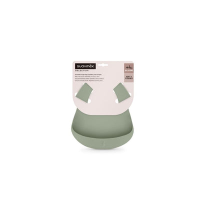SUAVINEX Babero de Silicona Verde 1 ud-2