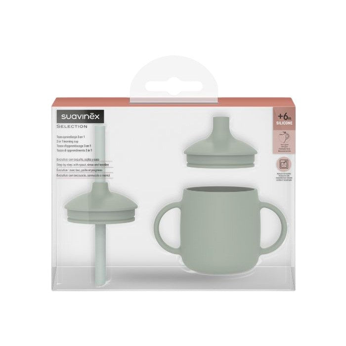 SUAVINEX Taza Aprendizaje 3 en 1 Verde 1 ud-1