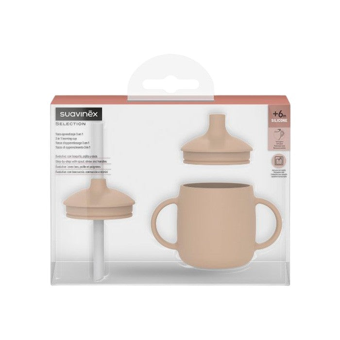 SUAVINEX Taza Aprendizaje 3 en 1 Beige 1 ud-1