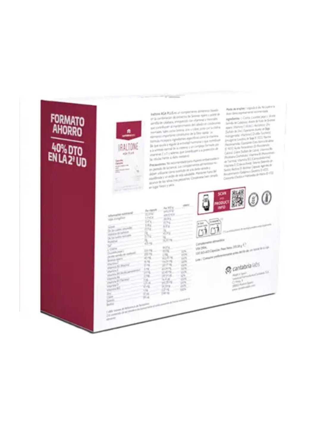 IRALTONE AGA Plus Anticaída 120 Cápsulas-2