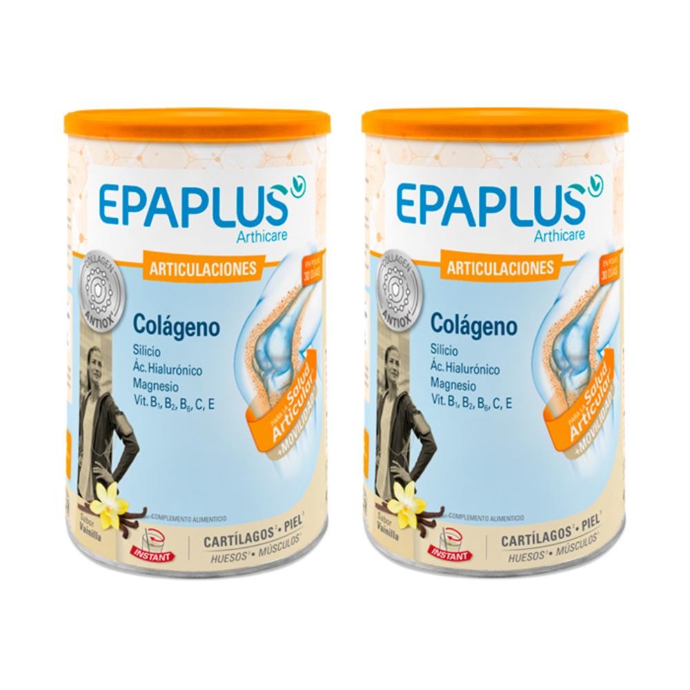 EPAPLUS Arthicare Collagène + Silicium + Hyaluronique + Magnésium Instant Vanille DUPLO 2x325gr